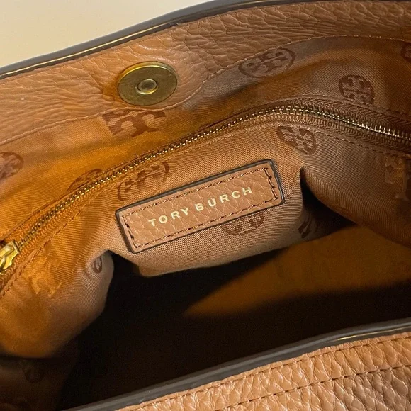 Tory Burch Large Frances Pebbled Leather Satchel - Picture 4 of 10